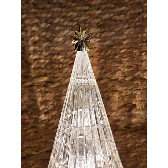Vintage Holiday Elegance 9” 24% Fine Lead Crystal Light Up Christmas Tree - Picture 4 of 10